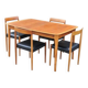 Extendable vintage Lübke table with 4 Lübke teak chairs