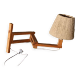 Wooden stem wall lamp