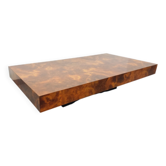 Vintage Space Age coffee table in melamine and black wood