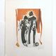 Original lithograph Signed Roger Hebbelinck 1912 1987 Belgian n°126/350