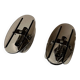 Pair of Veca wall sconces in smoked brown glass and chrome metal from the 1970s.