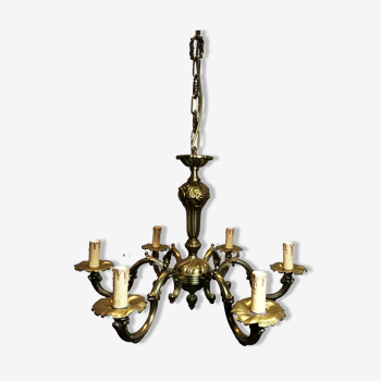 Antique bronze chandelier 6 arms