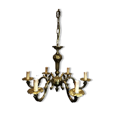 Antique bronze chandelier 6 arms
