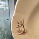 OVAL SERVING DISH IN TER DE FER MODEL BURGUNDY LONGCHAMP DECOR HUNTING