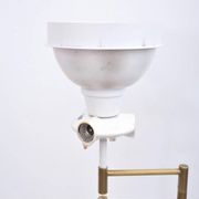 Lampe de sol en laiton vintage avec bras pivotant, années 1970