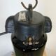 Industrial bauhaus black enamel pendant lamp, 1930s