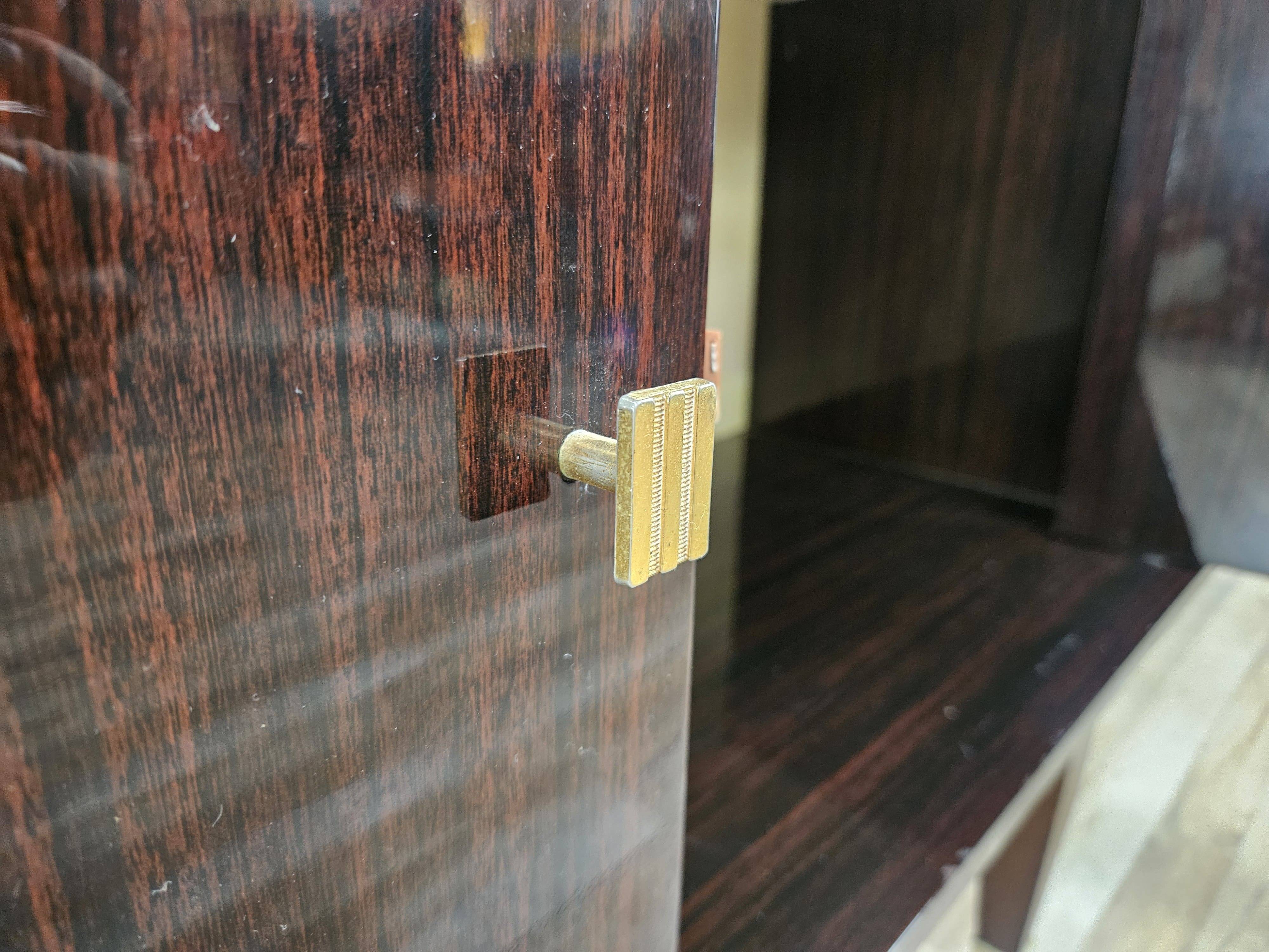 1950s rosewood display cabinet
