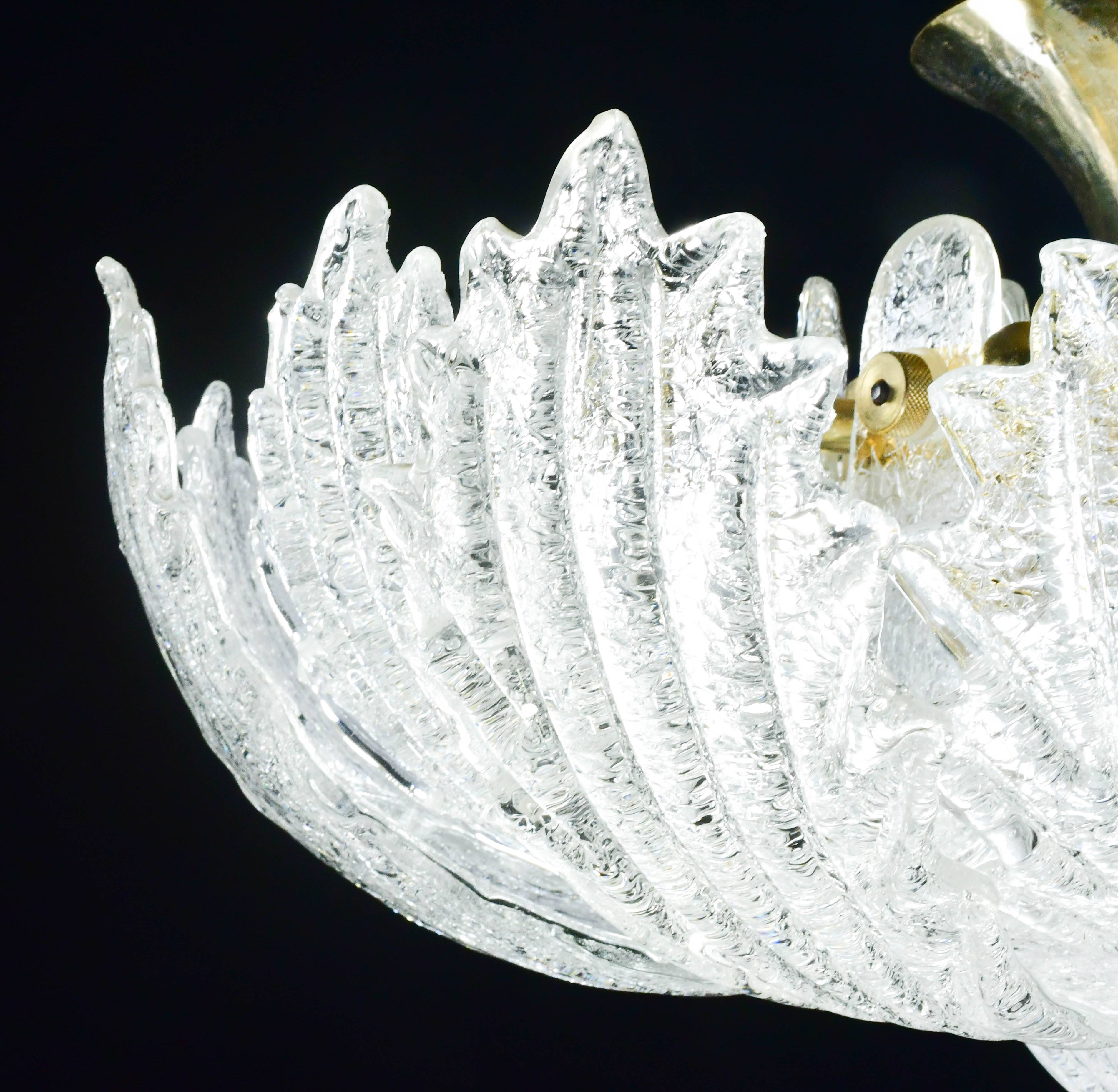 Garda, luxury Italian Murano glass ceiling light or flush mount, 1980s