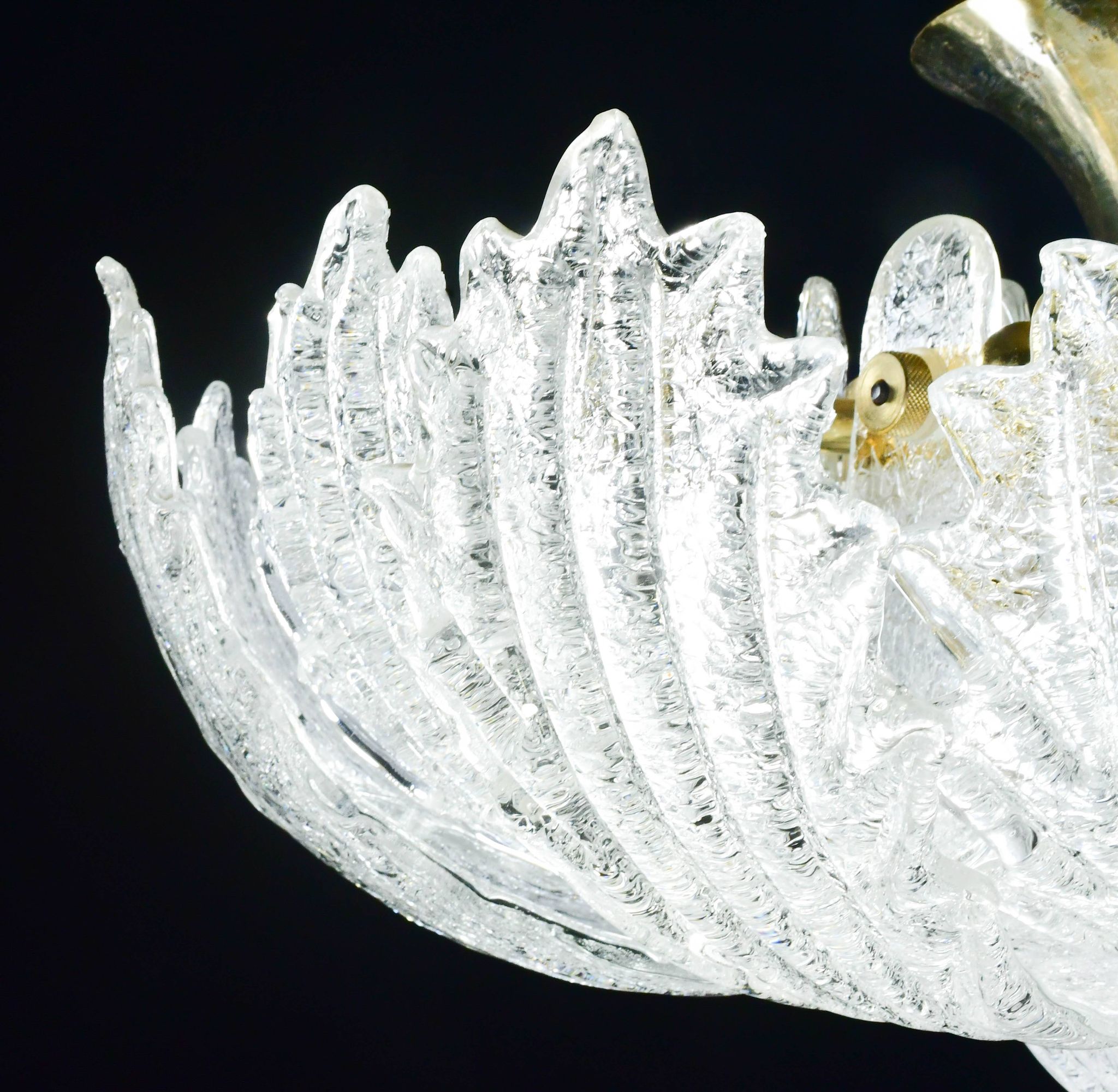Garda, luxury Italian Murano glass ceiling light or flush mount, 1980s