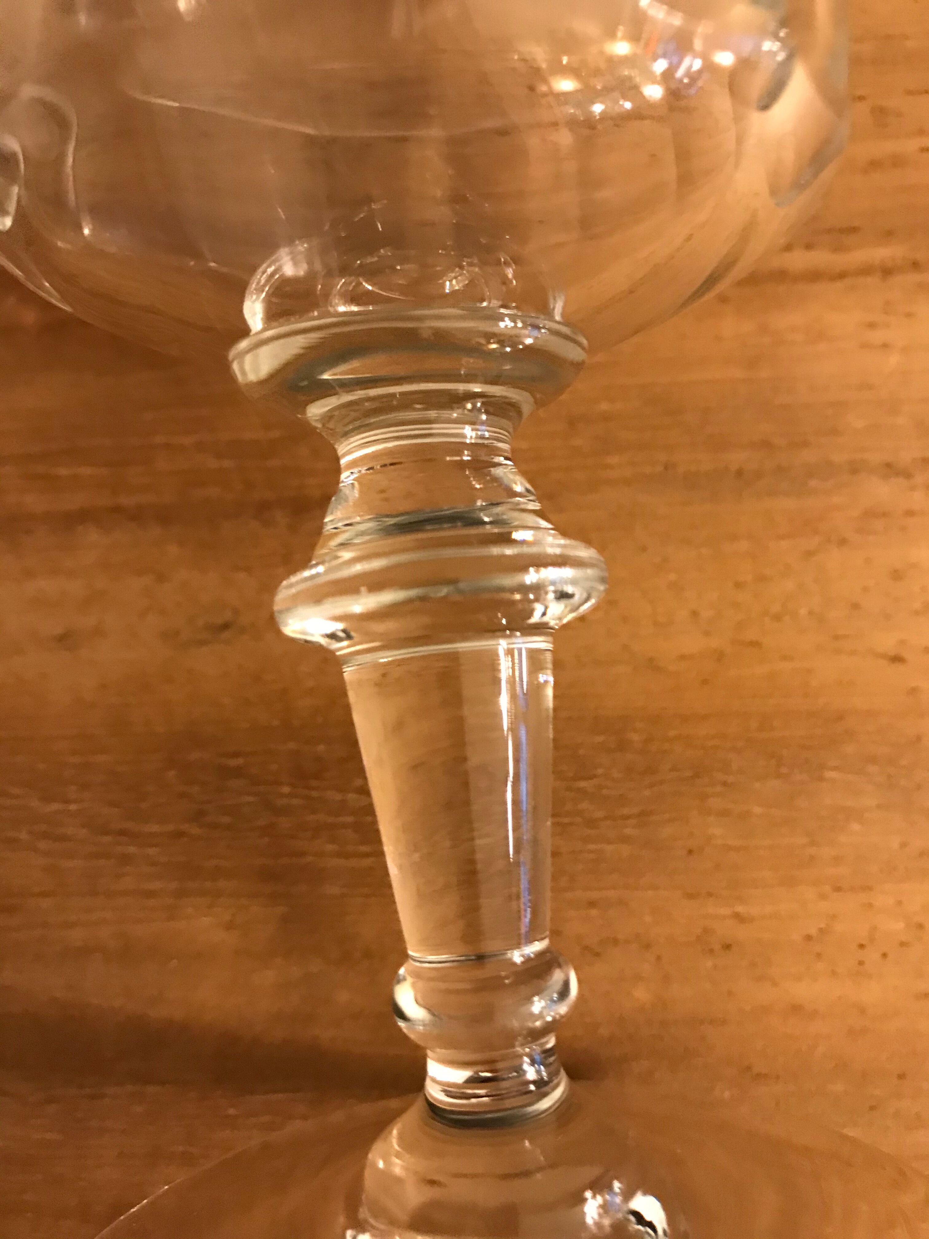 12 old and blown glass walking glasses