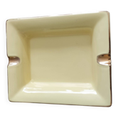 Vintage fine yellow and gold porcelain ashtray.