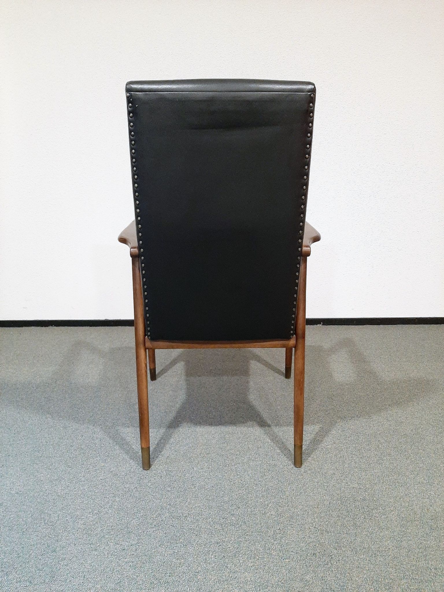 Vintage teak armchair by Josef Hillerband for Wilkhahn 1960s