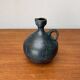 Vintage German brutalist studio pottery vase carafe by Gerhard Liebenthron, 1980.
