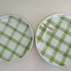 Dessert service Orchies Moulin des loups green tiles