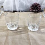 Set of 8 cut glass shot glasses France Arcoroc
