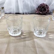 Set of 8 cut glass shot glasses France Arcoroc