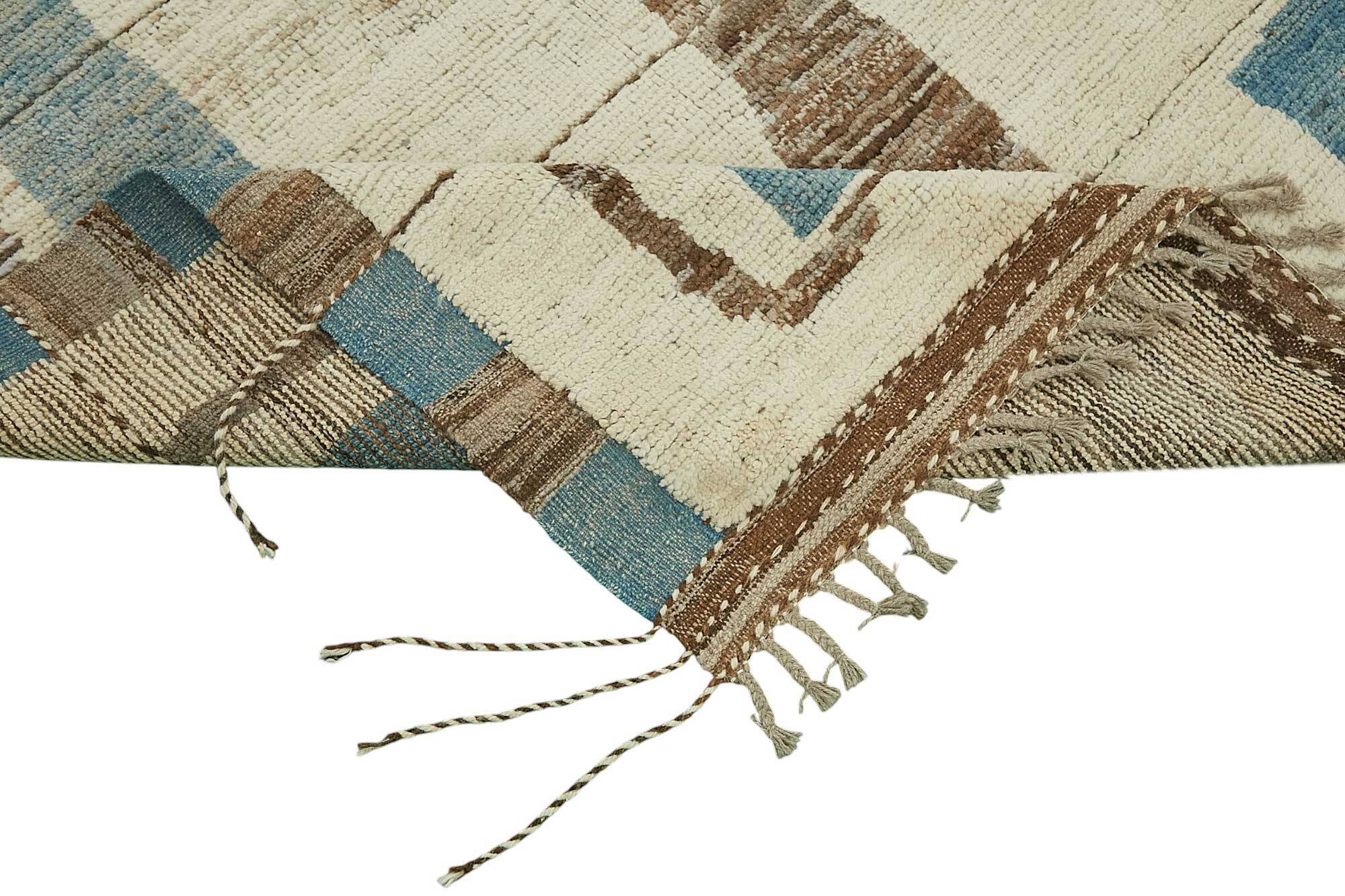 Hand-Knotted Tribal Unique 260 cm x 307 cm Beige Wool Carpet
