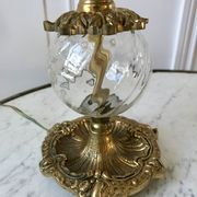 Pair of table lamps in bronze and glass early twentieth century