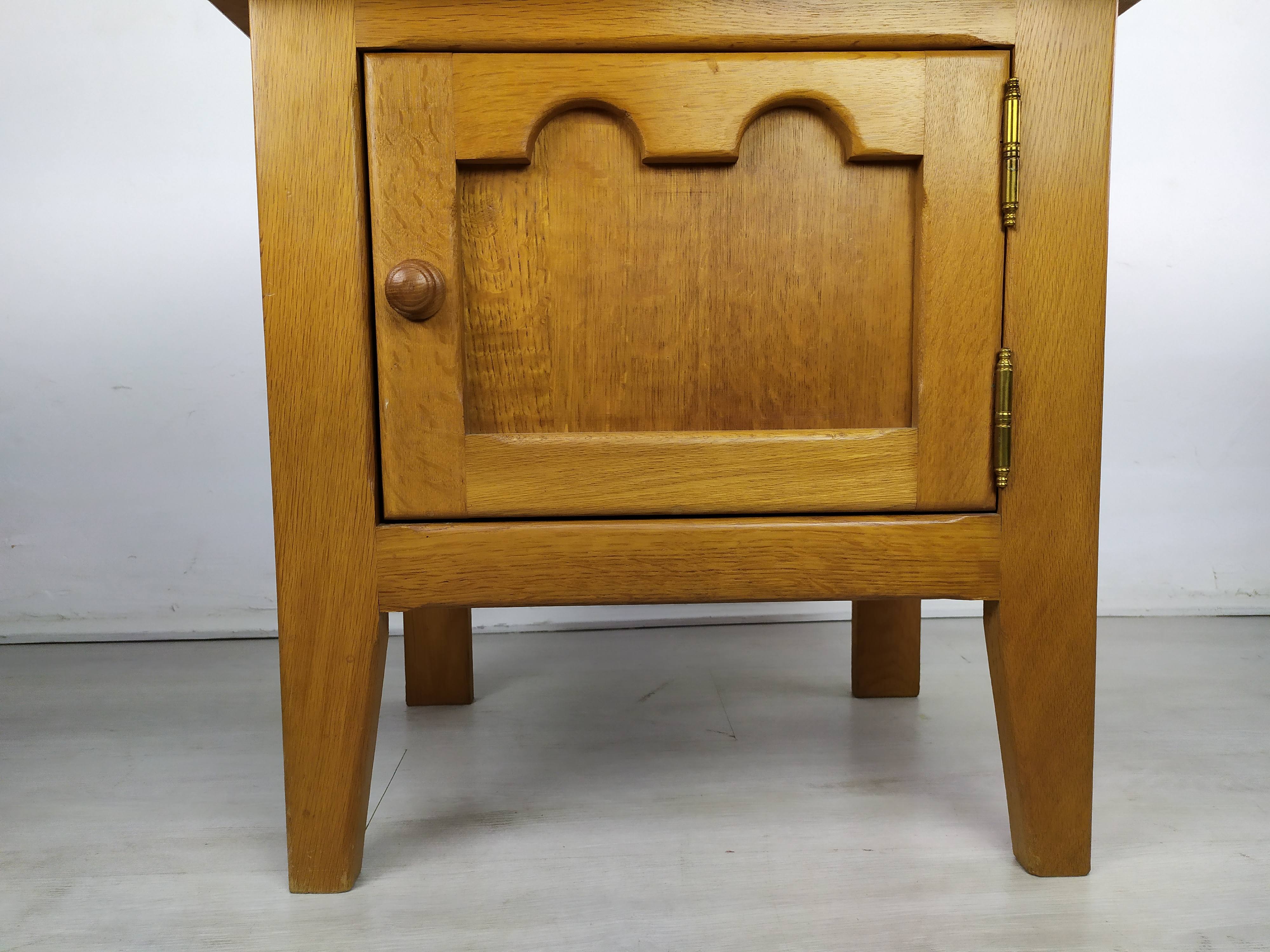 Vintage oak bedside tables