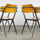 Vintage Pyramid chairs with armrests by Wim Rietveld