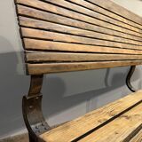 Industrial style metal and wood bench
