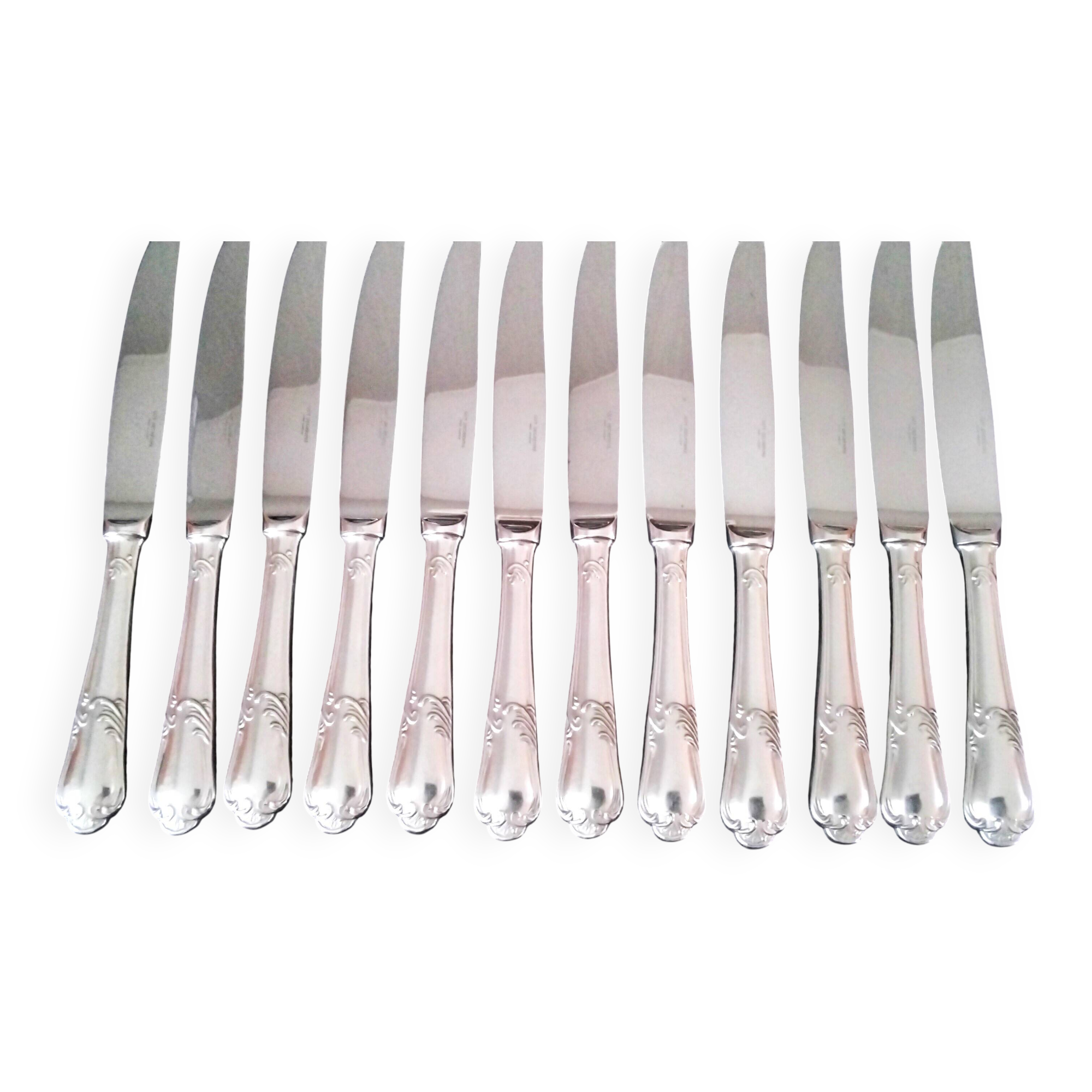 12 Guy Degrenne Rocaille Table Knives Louis XV Style
