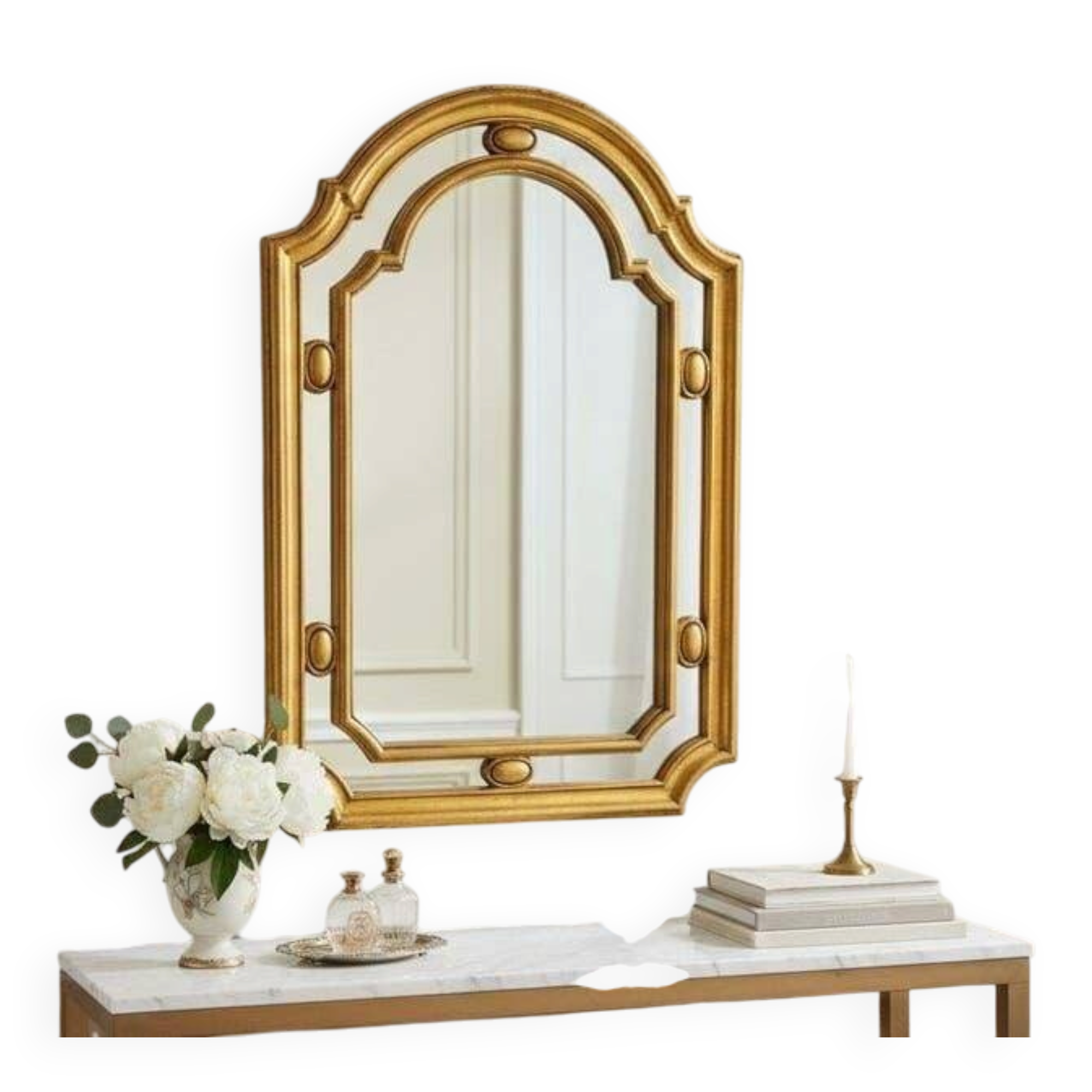 Miroir baroque vintage doré