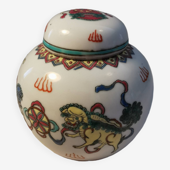 Boîte à Gingembre / Vase Porcelaine de Chine aux dragons xx ème