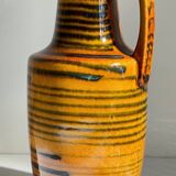Vintage glazed ceramic amphora vase - west germany