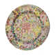 Assiette chinoise en porcelaine rose doré or à décor mille fleurs Qianlong