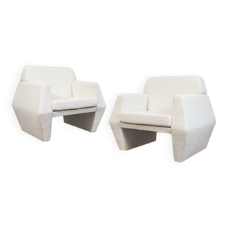 Geometric armchairs by LFM, Poland, 1970s