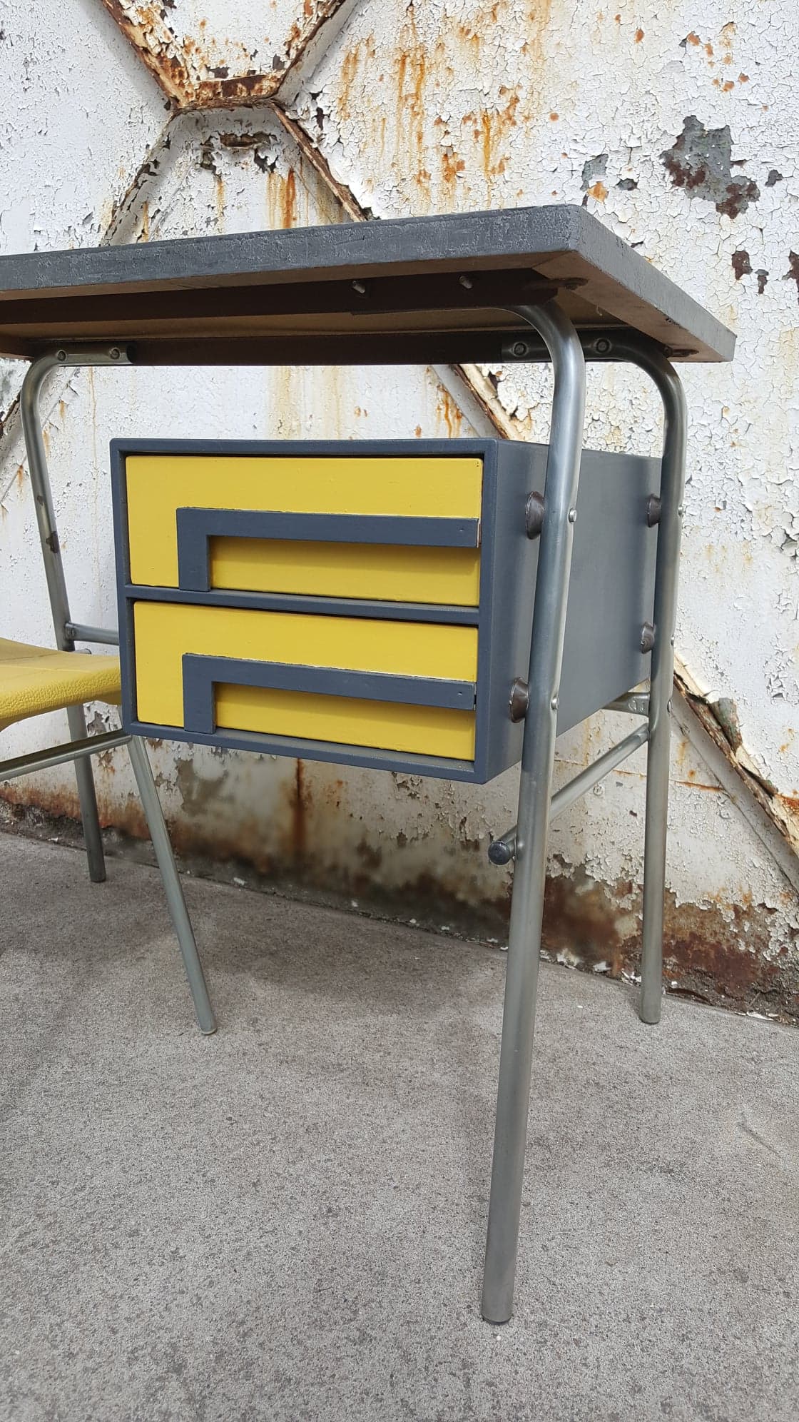 Office and his vintage chair year 60