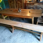 Pair of benches in oak and cherry 250x29x45