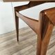 1950s wooden dining table with mirrored top