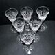 Series of 6 wine glasses in diamond cut crystal Lemberg or Saint-Louis 18cm