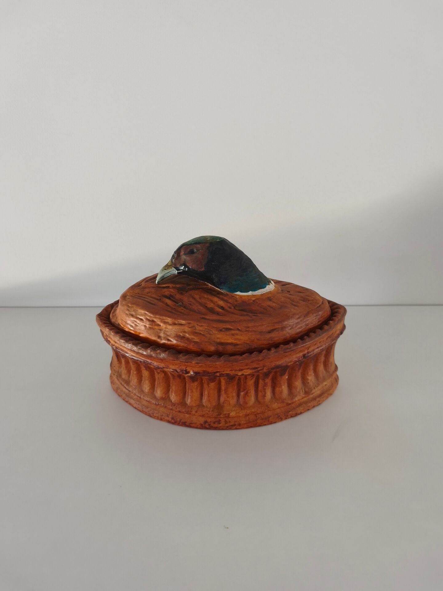 Porcelain terrine trompe-l'oeil pheasant pâté