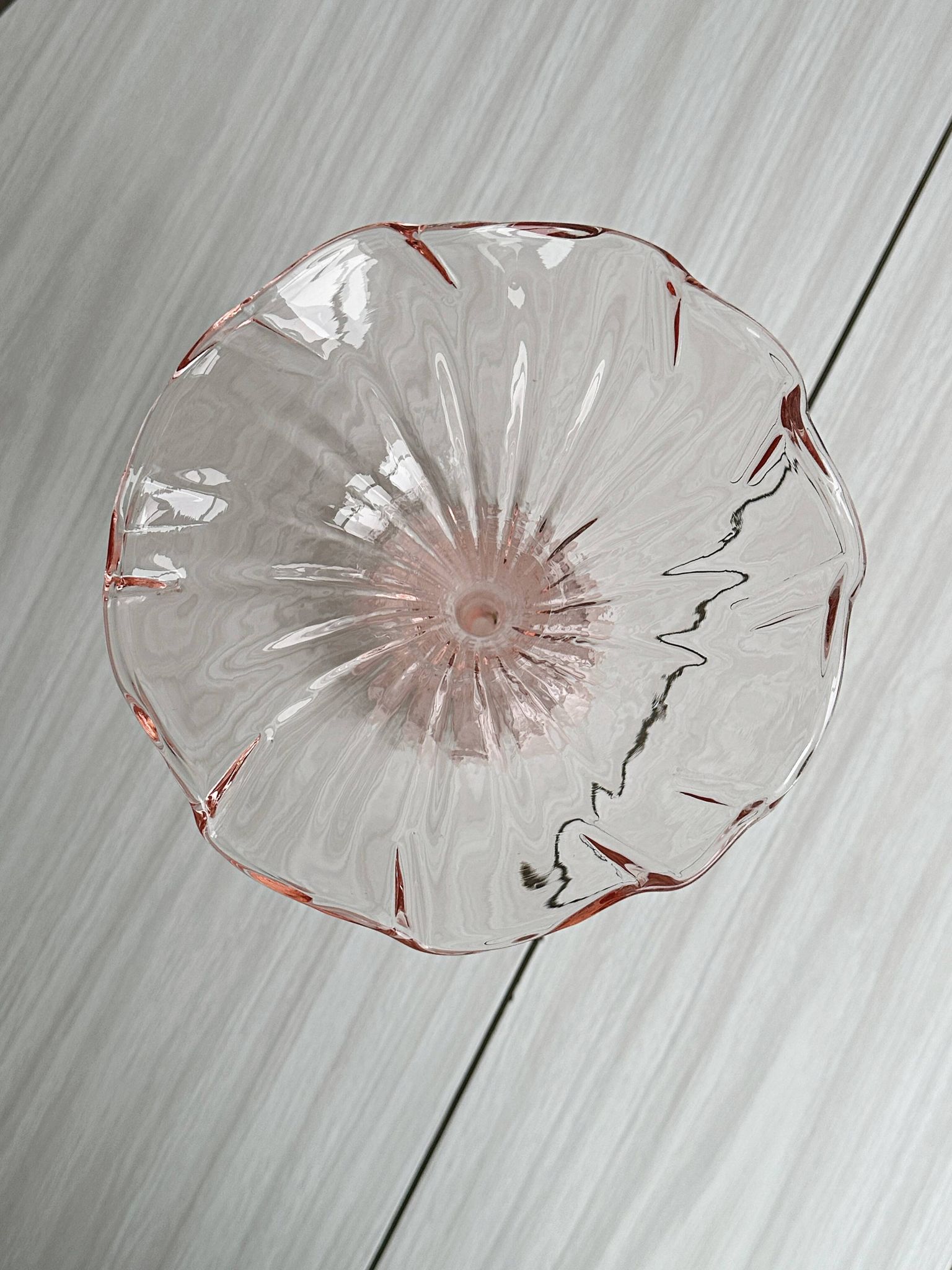 vase en verre soufflé vieux rose