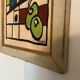 Peinture abstraite moderniste – Signée – Huile sur toile avec cadre en bois