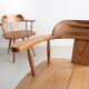 Set of 6 pine wood dining chairs by Asko Finland 1970s
