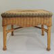 Rectangular woven wicker coffee table /Bamboo /rattan / vintage