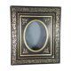 Napoleon III black and gold laqué frame, oval view 46x40 cm