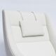 Fauteuil en tissu blanc de conception danoise, années 1960