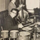 Jazz Band, images n/b des années 1940 sur de lourds panneaux de bois, 85 x 99 cm