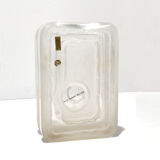 1970s modernist crystal vase, noritake, japan