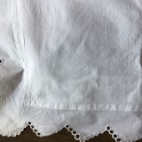 Hand embroidered pillow taie LV scalloped edge