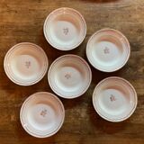 6 off-white and golden Amandinoise plates