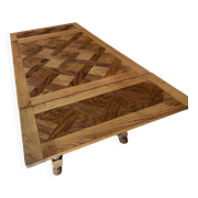 Table avec rallonges intégrées rénovée