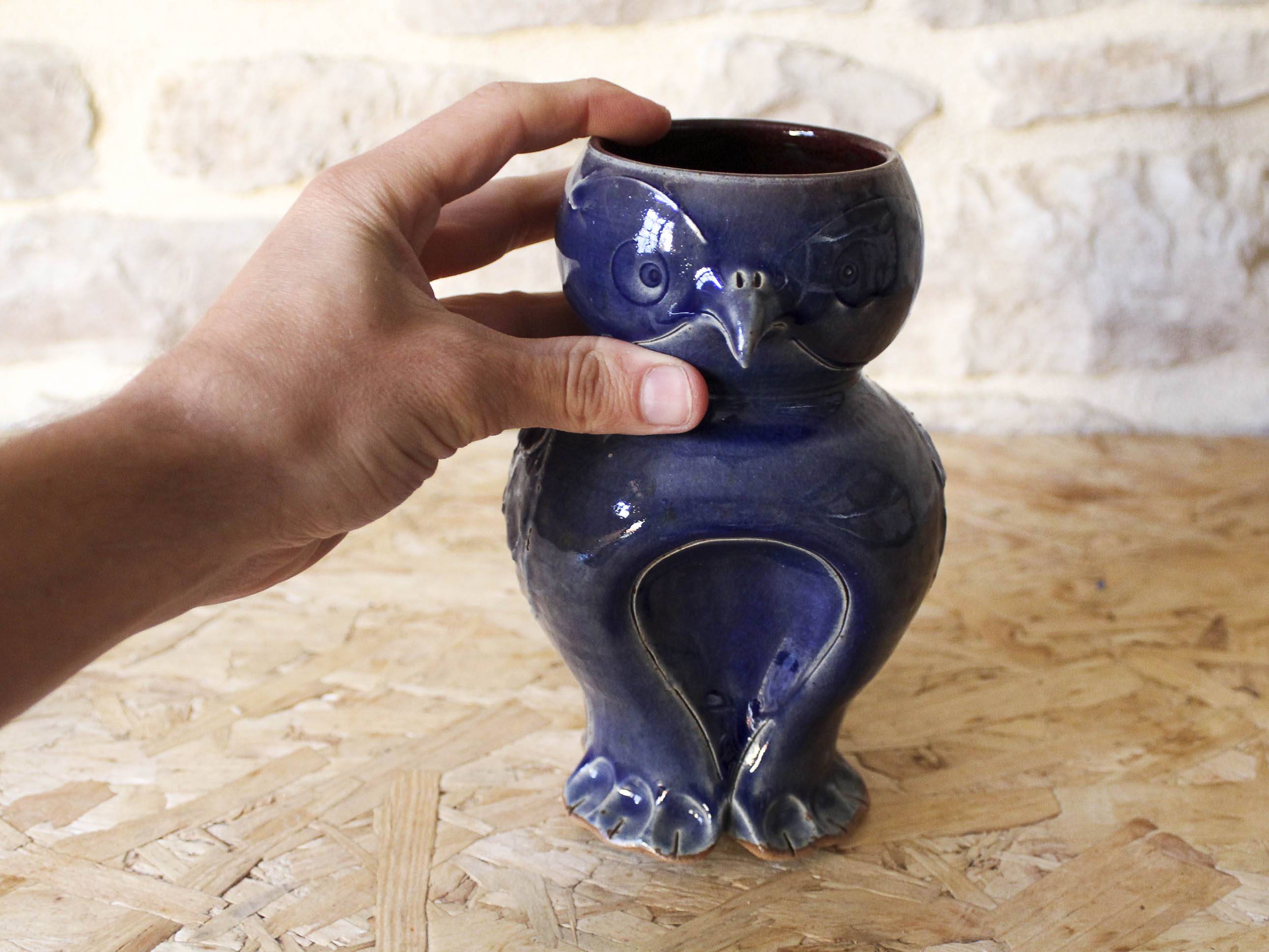 Vase in the shape of an owl Pottery of Alésia