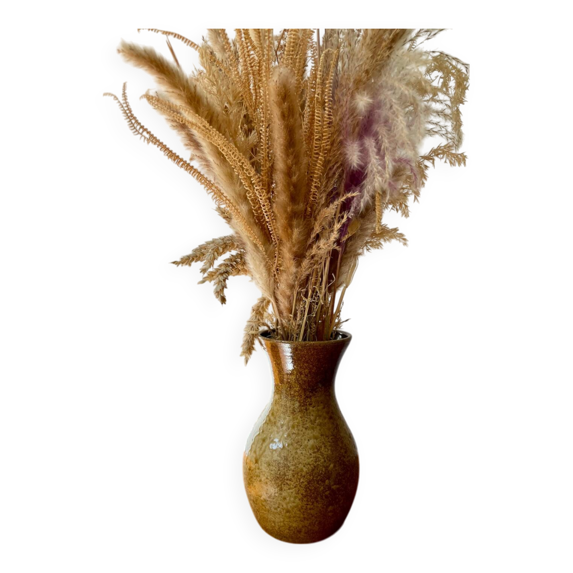 Glazed stoneware vase