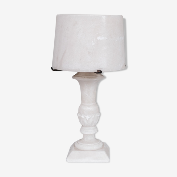 Alabaster french mid-century table lamp